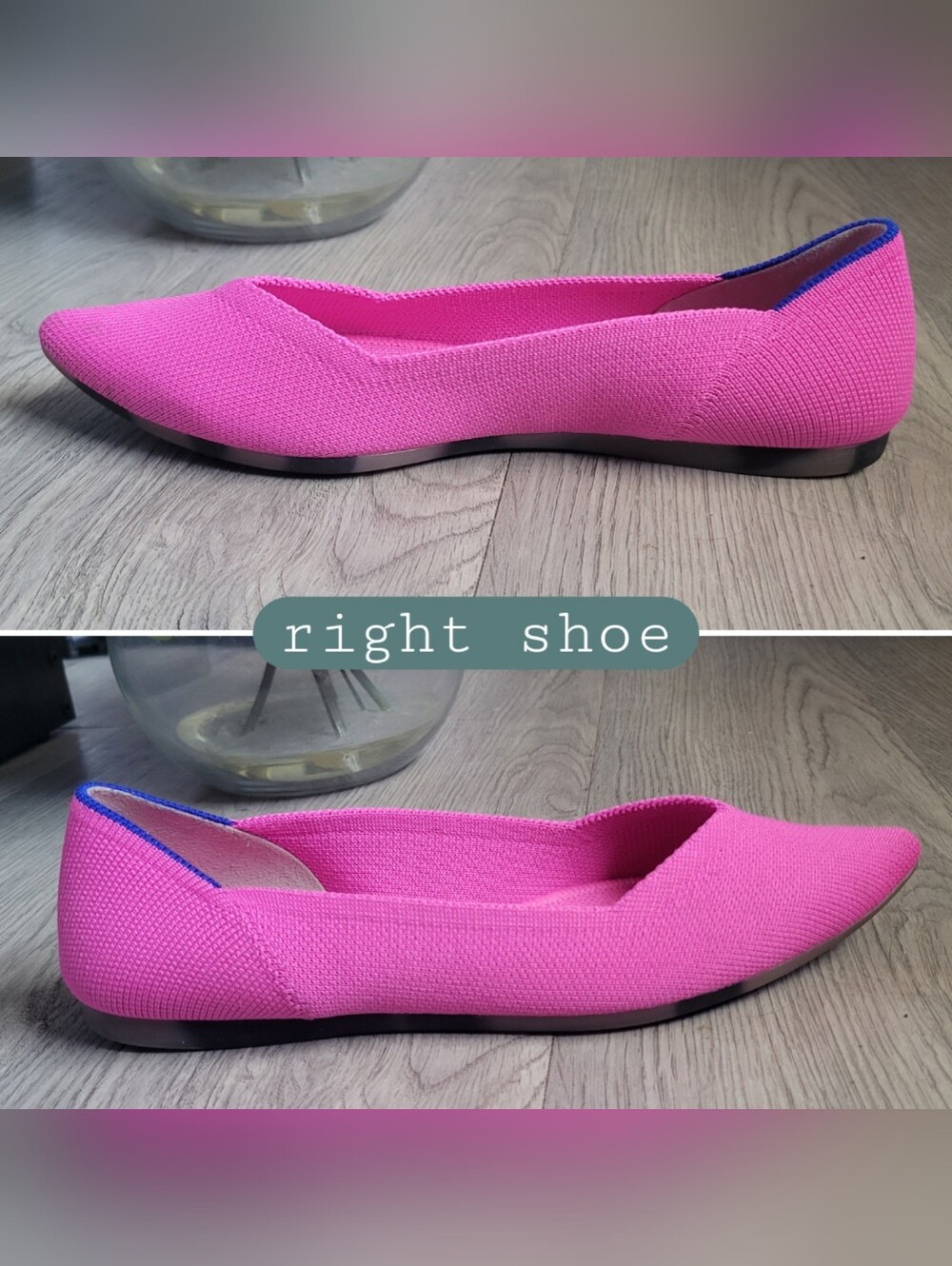 Rothy's The Point Dragon Fruit Hot Pink Flats, Women's US 6.5 EU 36.5 - Picture 8 of 16